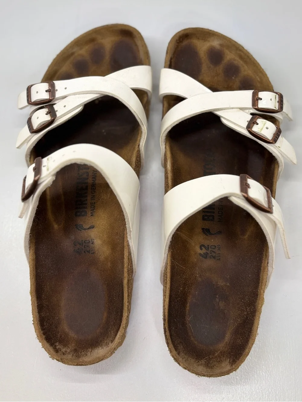 Birkenstock Yao Balance White Birko-Flor Sandals EU 42 US Men’s 9 Women’s 11